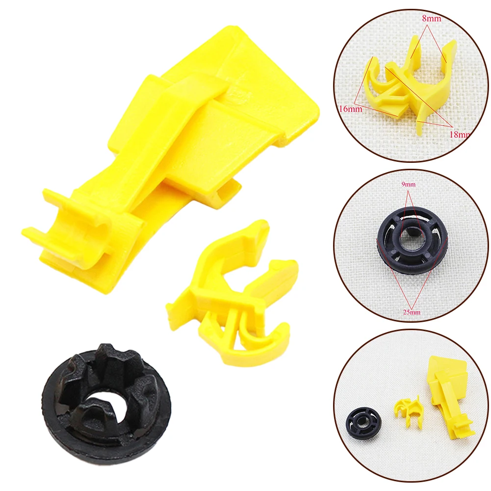 3pcs/set Car Support Rod Clamp Car Accessories Yellow+Black Plastic Car Bonnet Support Rod Clamp FOR Ford For Escape