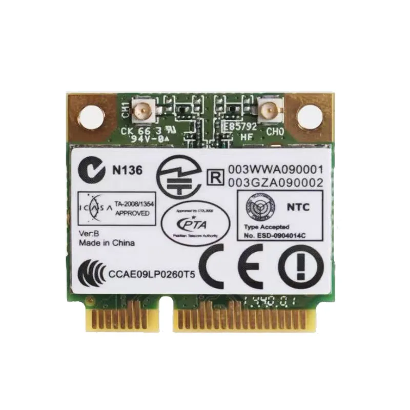 WDXUN-tarjeta de red inalámbrica Atheros AR9287 AR5B97, 300 Mbps, BGN, 802,11 b/g/n, Media PCI-E, Wifi, WLAN