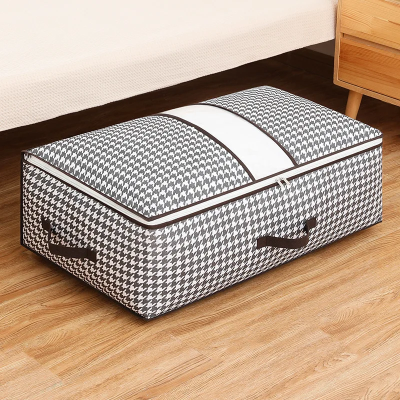 NEW Foldable Storage Bag Underbed Large Capacity 95L Quilt Blanket Sorting Bag With Handle Dustproof Clothing Closet Organizer