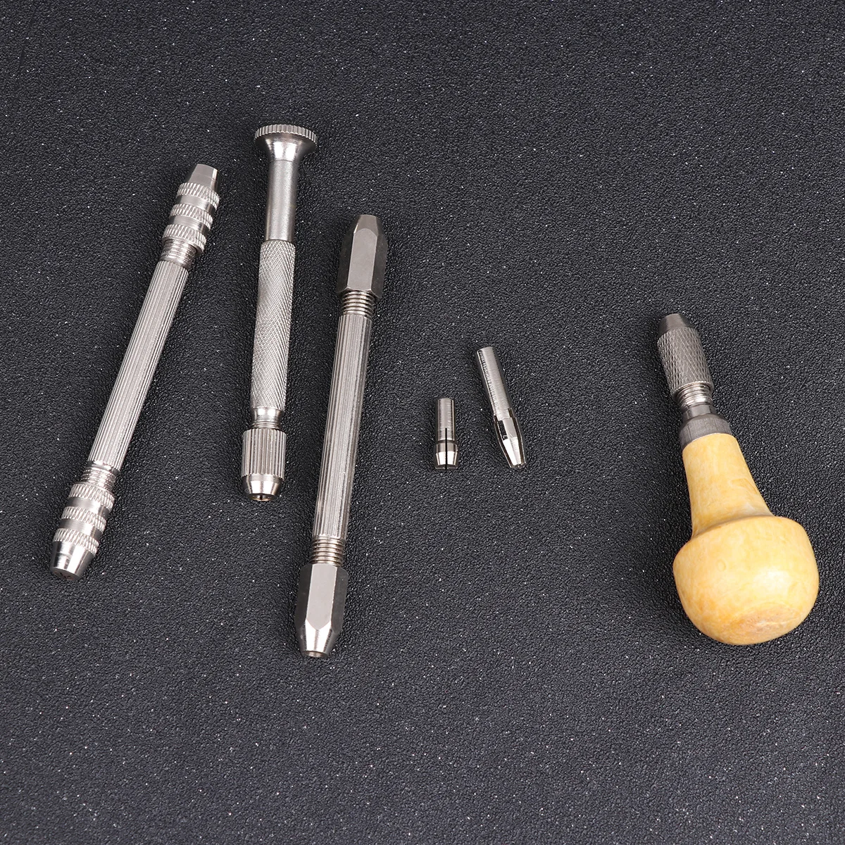 

4Pcs Hand Twist Drill Set Alloy Steel Wood Handle Mini Hand Drills for Precision Woodworking DIY Projects Home Repair Tools