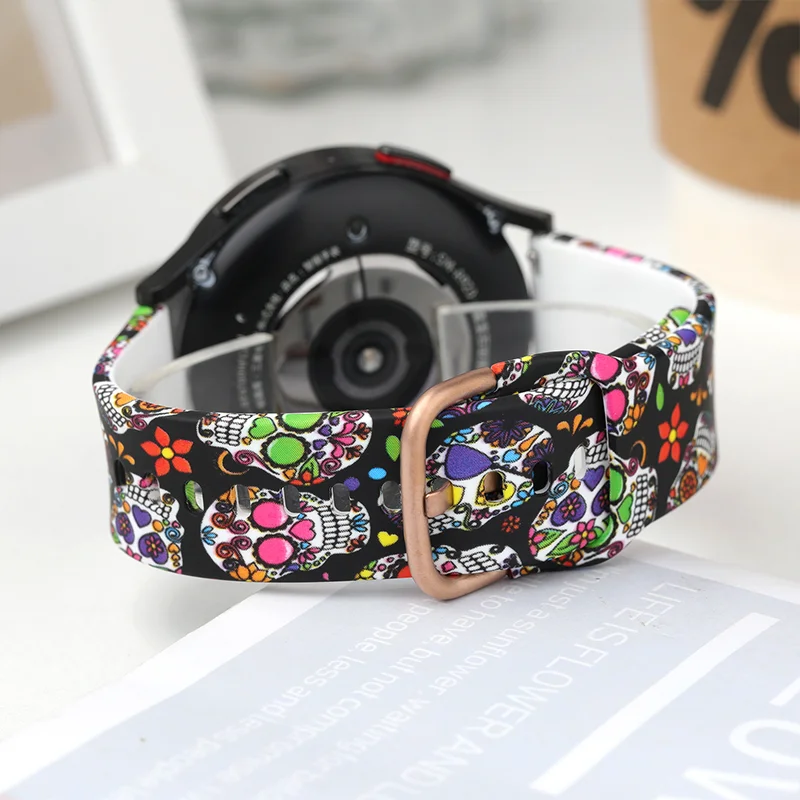Silicone Strap For huawei watch GT 6 41mm-5-Pro-4-3-2 46mm Sport printing bracelet 18mm/20mm/22mm for huawei Watch3 pro new band