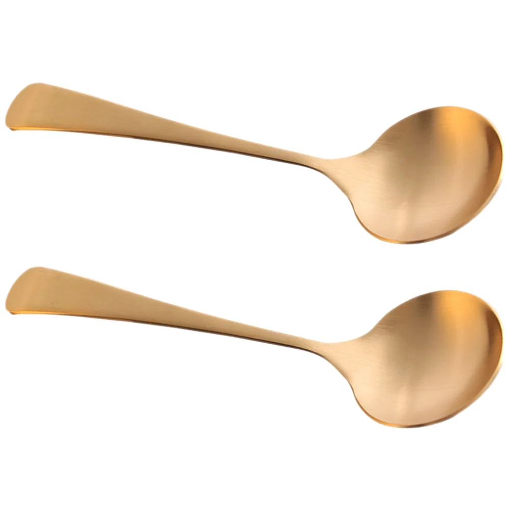 

2 Pcs Handmade Pure Copper Spoon Practical Unique Design Home Spoons for Decor Mixing Charming Porridge Cooking Kitchen