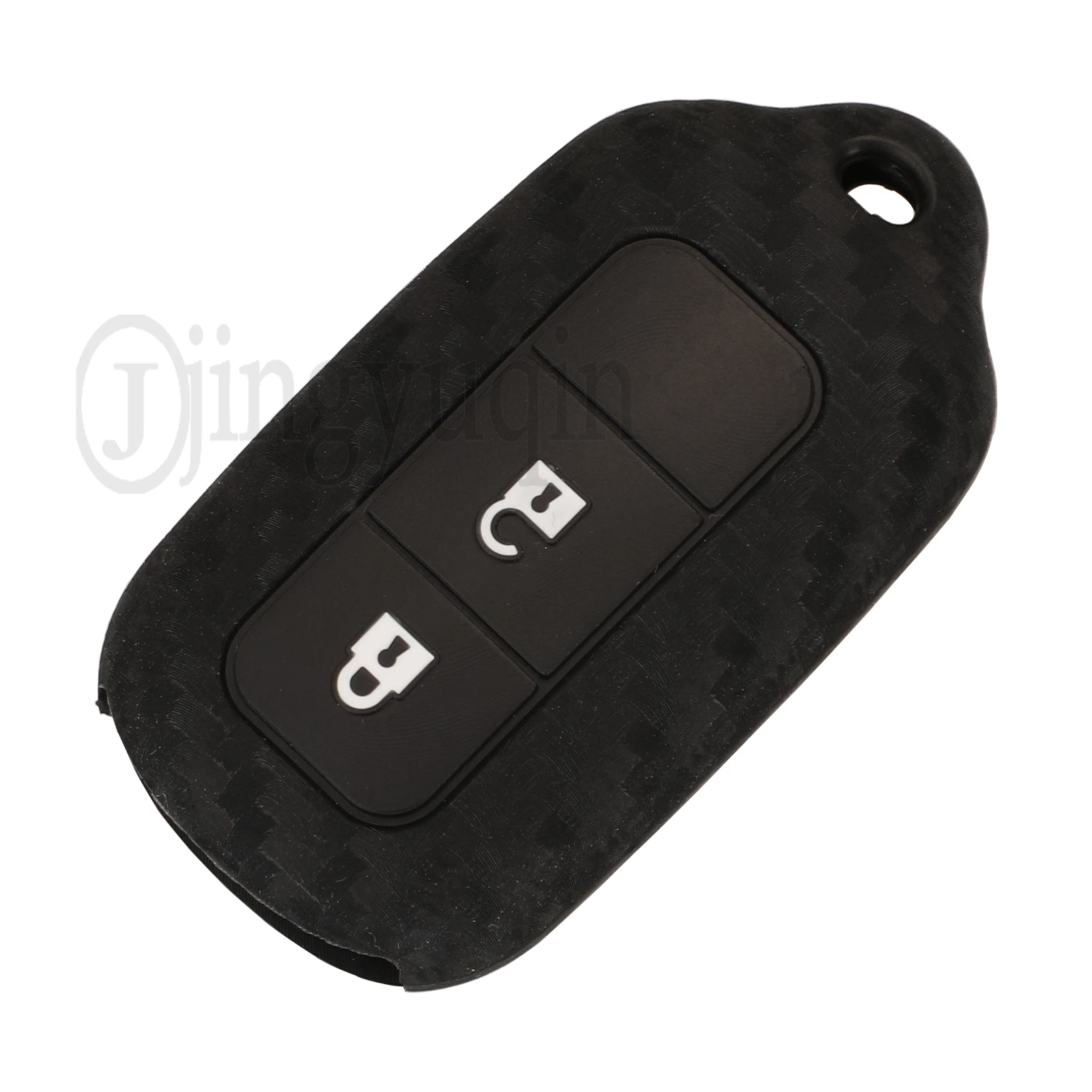 Jingyuqin untuk Toyota Corolla Camry Matrix Pontiac Vibe 3 Case Tombol Kunci Remote Karbon Silikon Case Penutup Kunci Mobil Fob