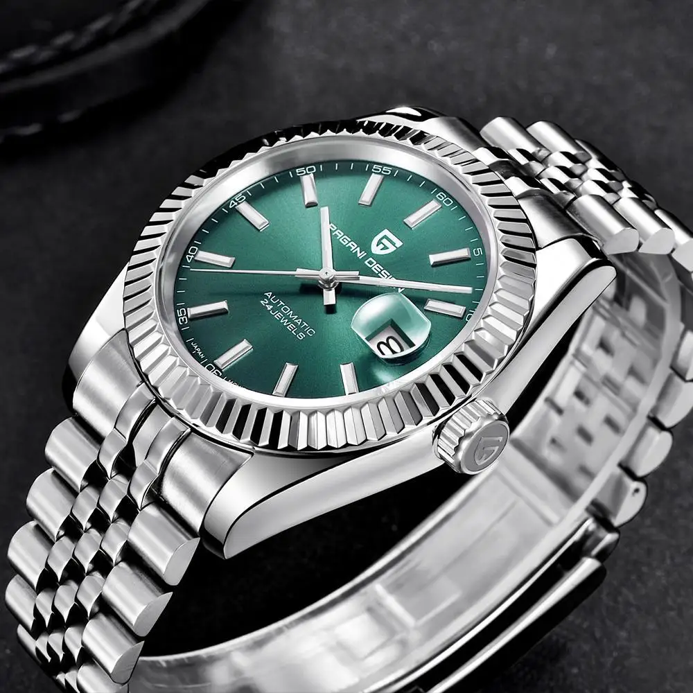 PAGANI DESIGN 남성용 기계식 손목시계 미요타 8215 사파이어 글래스 럭셔리 시계 남성용 스틸 100M 방수 시계 PD1645