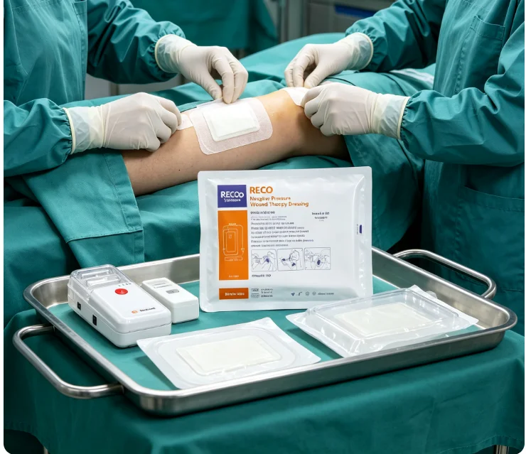 Negative Pressure Wound Therapy NPWT Dressing Refills, Disposable EO Sterile Dressing Pouch 10 Language Label