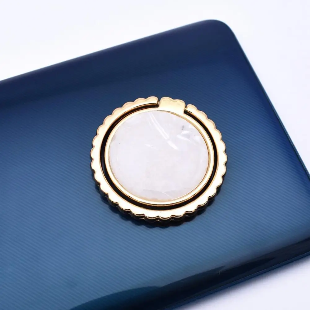 Soporte de agarre para teléfono con diseño de concha, hebilla de anillo para dedo, colorido