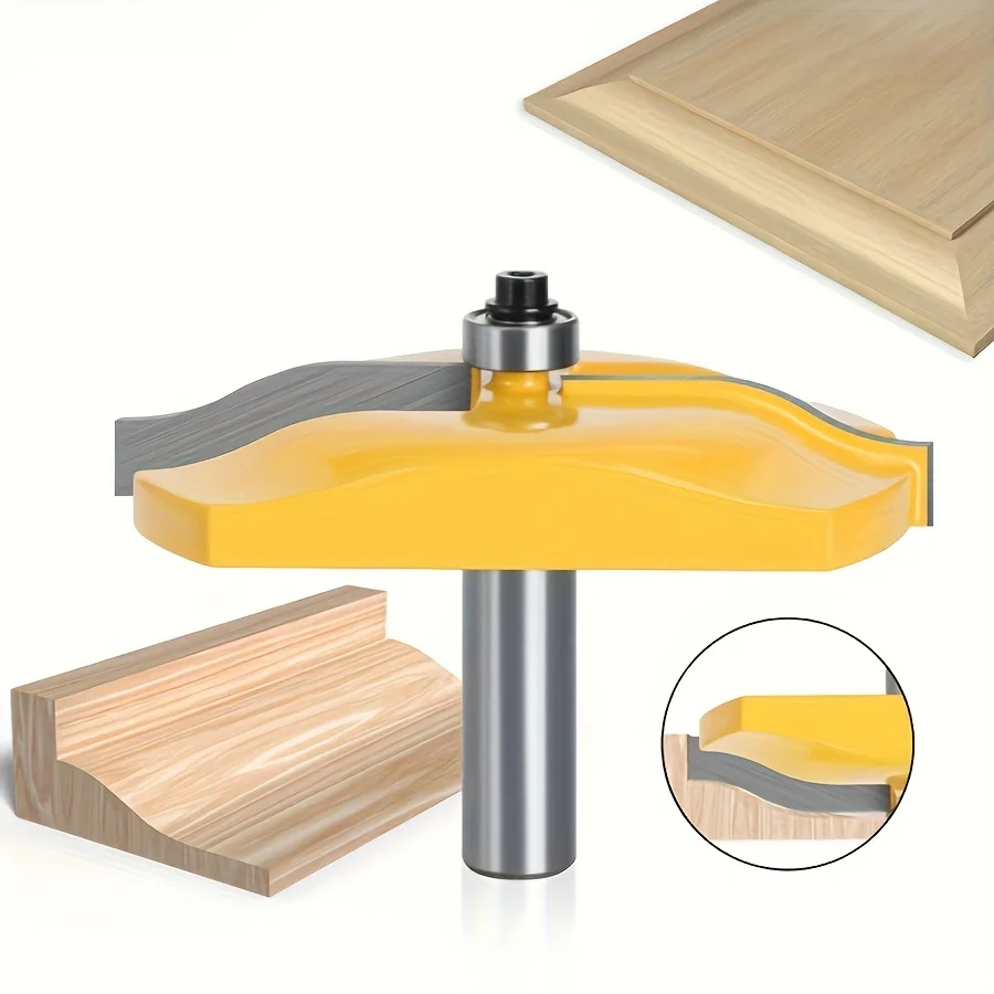 ‌1-Piece 1/2" Shank Router Bit - Dual-Purpose Tenon & Panel milling for Kitchen Cabinets‌