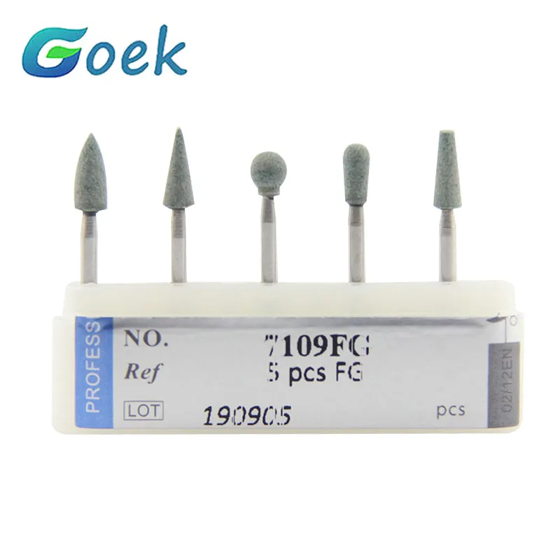 

5pcs/Set Dental FG Green Stone Burs Shank Grind Finish Ceramics Precious Metal Drill Bits Laboratory Tool Kits Dentistry Tool