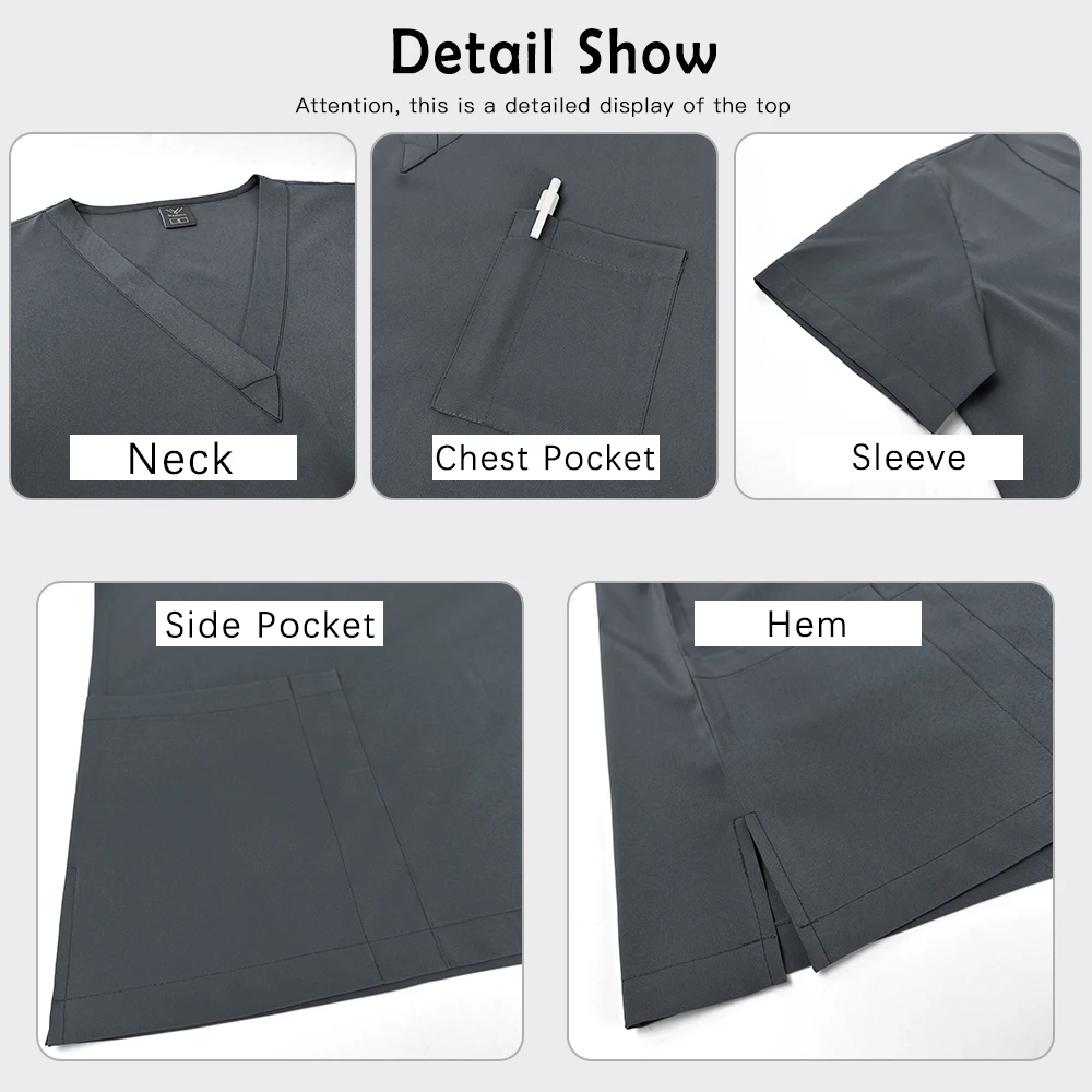 Atacado uniformes cirúrgicos médicos estiramento esfrega conjunto cuidados de saúde enfermagem workwear unisex dentista roupas mulher homem enfermeira uniforme