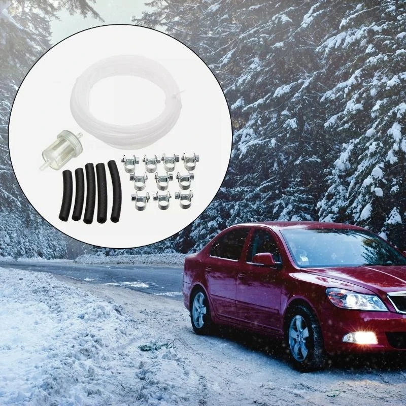 

P5ED Car Truck Air Diesels Parking Heater Fuel Line Fuel Filter Connction Hose Clip Kit