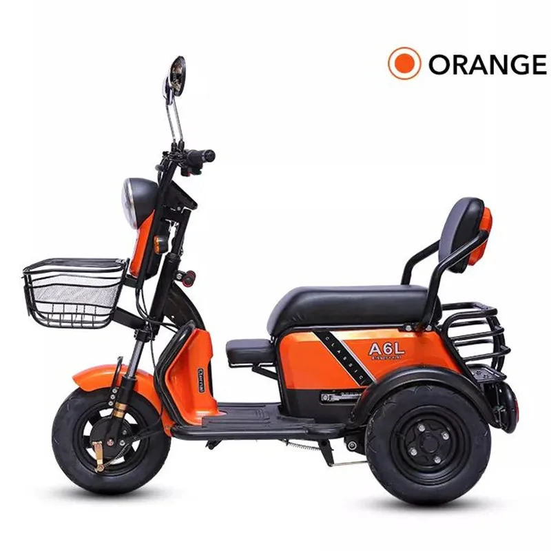 Familie 3 Wielen Elektrische Driewieler 3 Zits 48V 600W 3 Wiel Elektrische Fiets Driewieler Ouder En Kind volwassen Elektrische Motorfiets