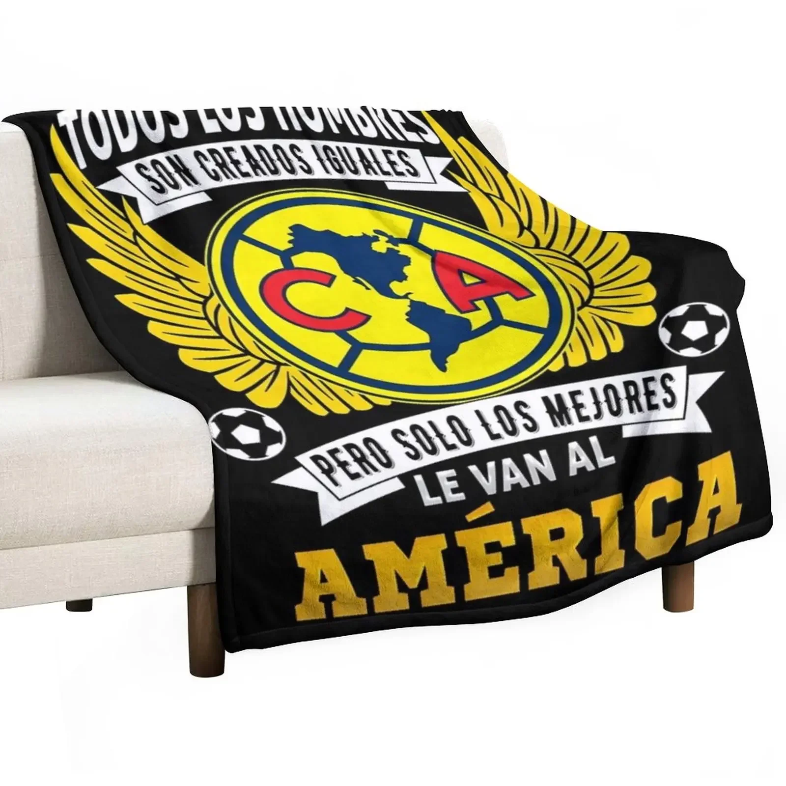 Playera Aguilas del America Solo Los Mejores le Van al America Throw Blanket Plush Stuffeds Personalized Gift Blankets