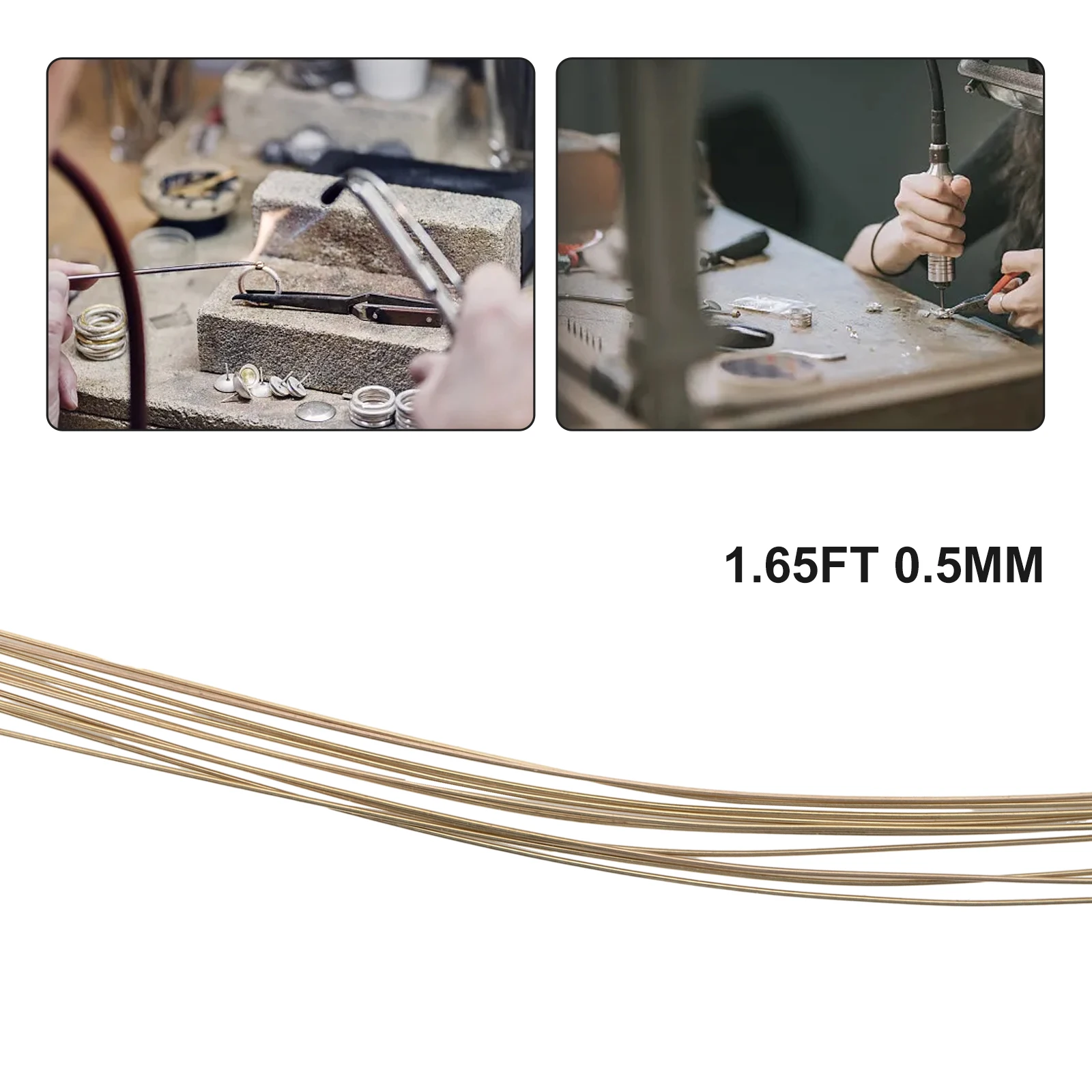 10Pcs 1.64ft 0.5MM Silver Welding Rods Gold Soldering Wire Soldering Rods For Jewelry Repair Easy Solder Silver Welding Tool