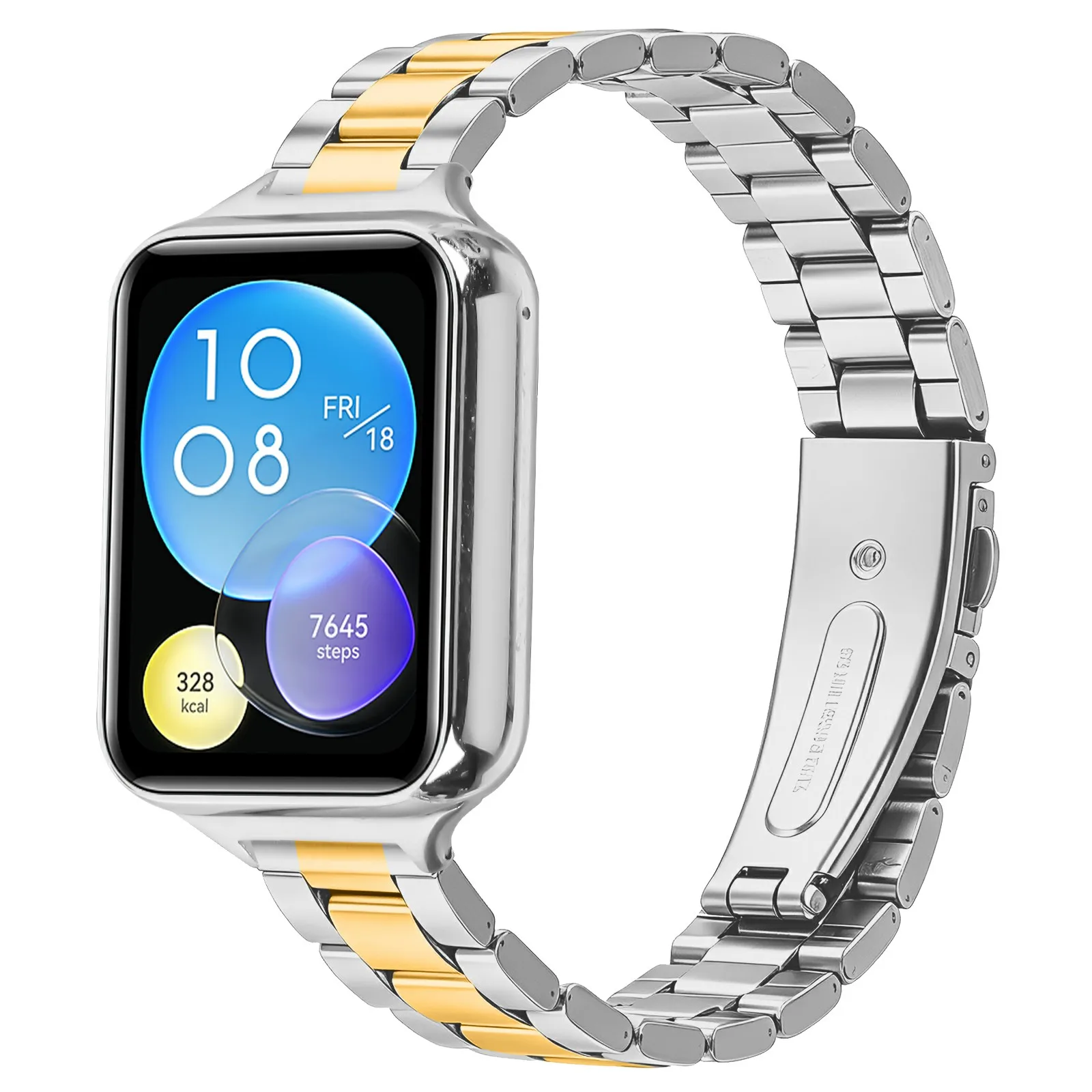 Metal Watch Strap for Xiaomi Smart Band 10 Pro / 9 Pro / 8 Pro / Redmi Watch 6 / 5 / 4 Three-bead Stainless Steel Bracelet with