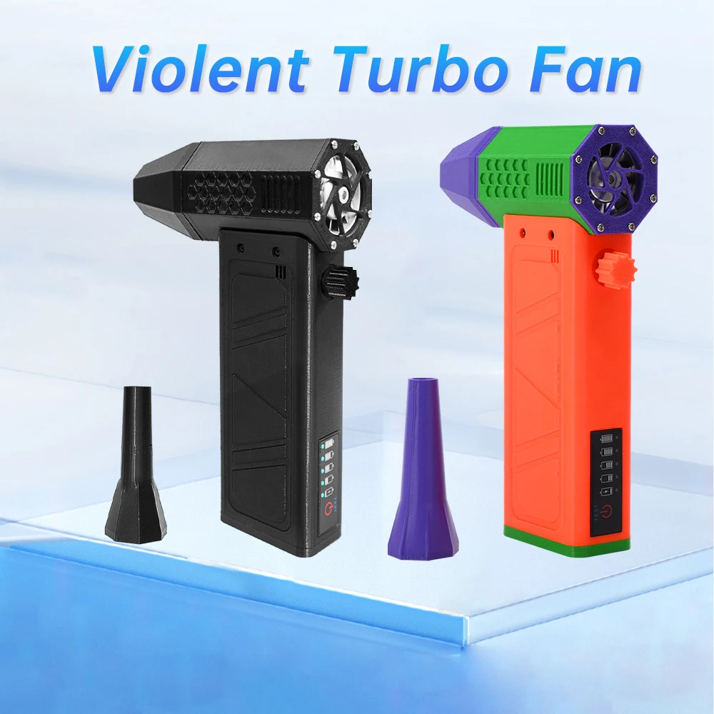 140000RPM Powerful Fan Blower Turbo Fan High-Speed Hair Dryer Adjustable Speed USB Charging with Battery Indicator