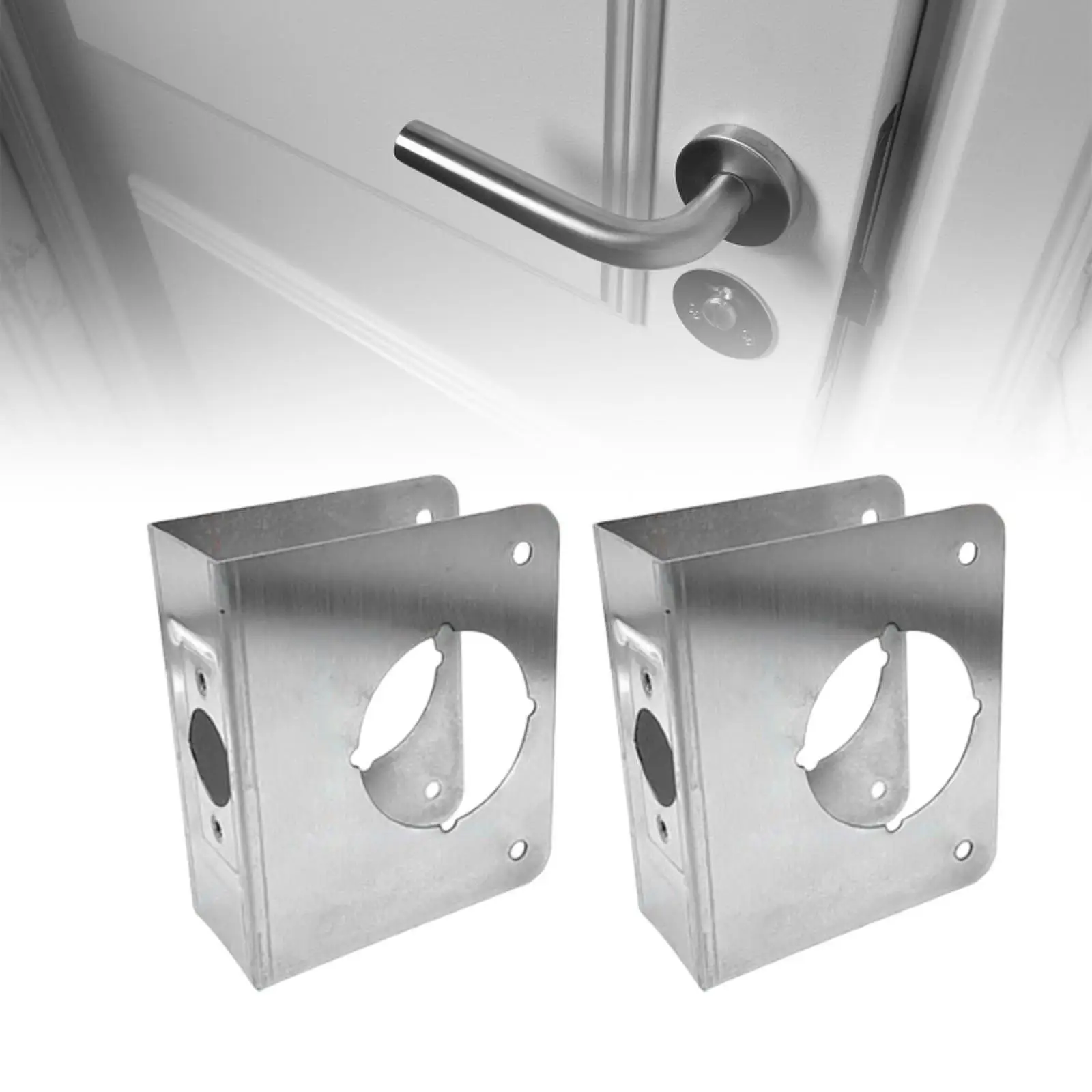 Lock and Door Reinforcement Plate High Performance Rustproof for 1-3/4
