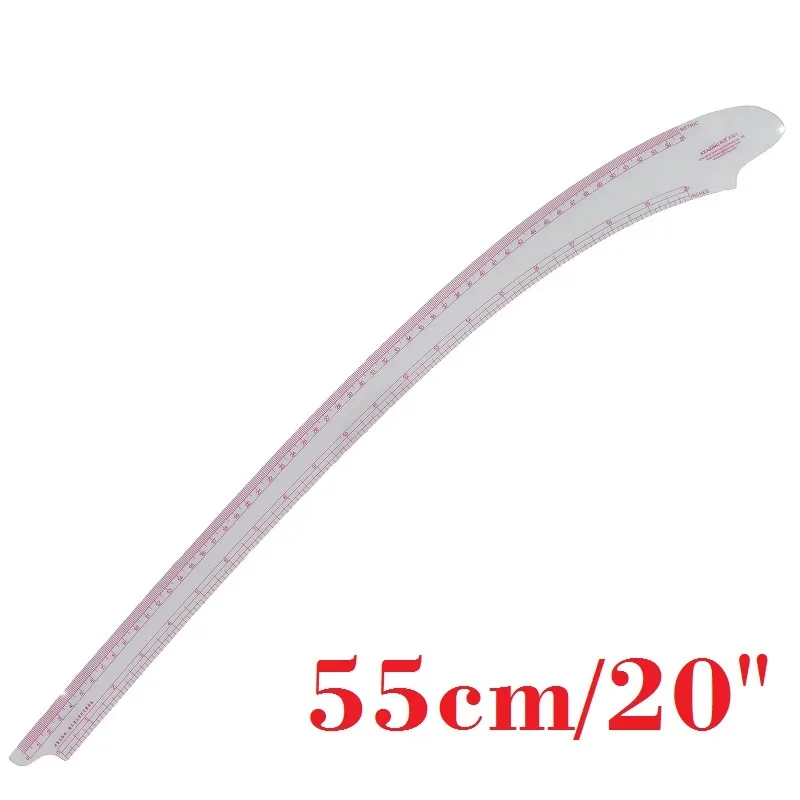 Long Plastic Vary Form French Curve Ruler for Drawing Pant Pattern Hip Curves, for Designer, Tailor Tool; Slim, Light