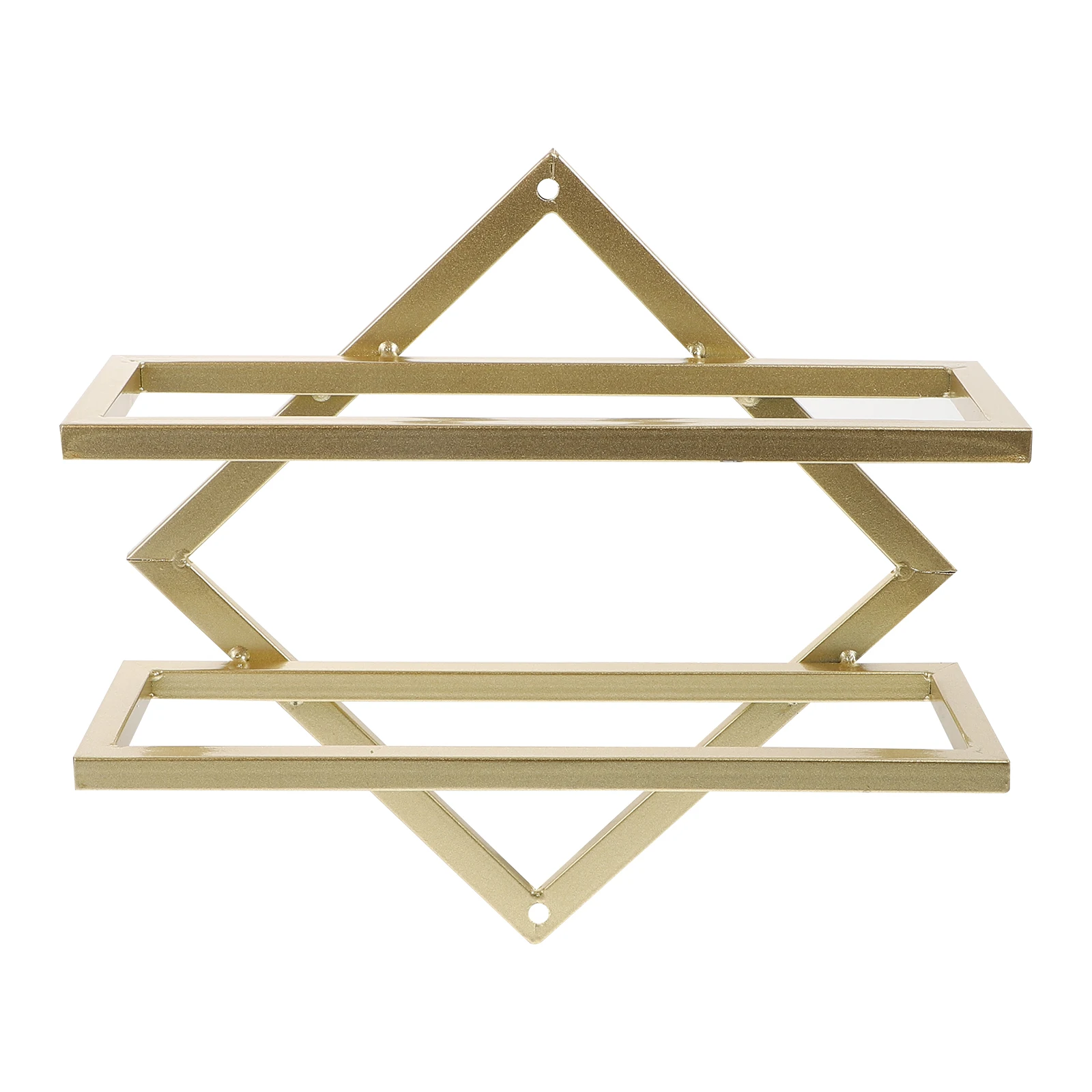 

Wall Mounted Holder Display Rack Decorative Shelf Premium Iron Red Golden Creative Storage Home Bar