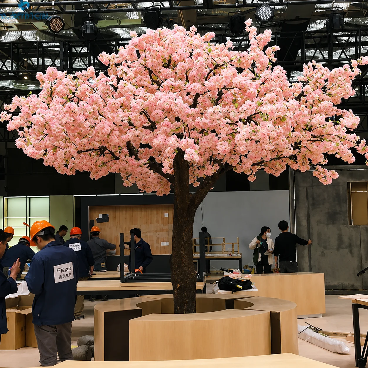 10 Feet 3 Meters 4 Meters Large pink White Artificial Durable Fiberglass Wedding Cherry Blossom Tree Landscape Decoration