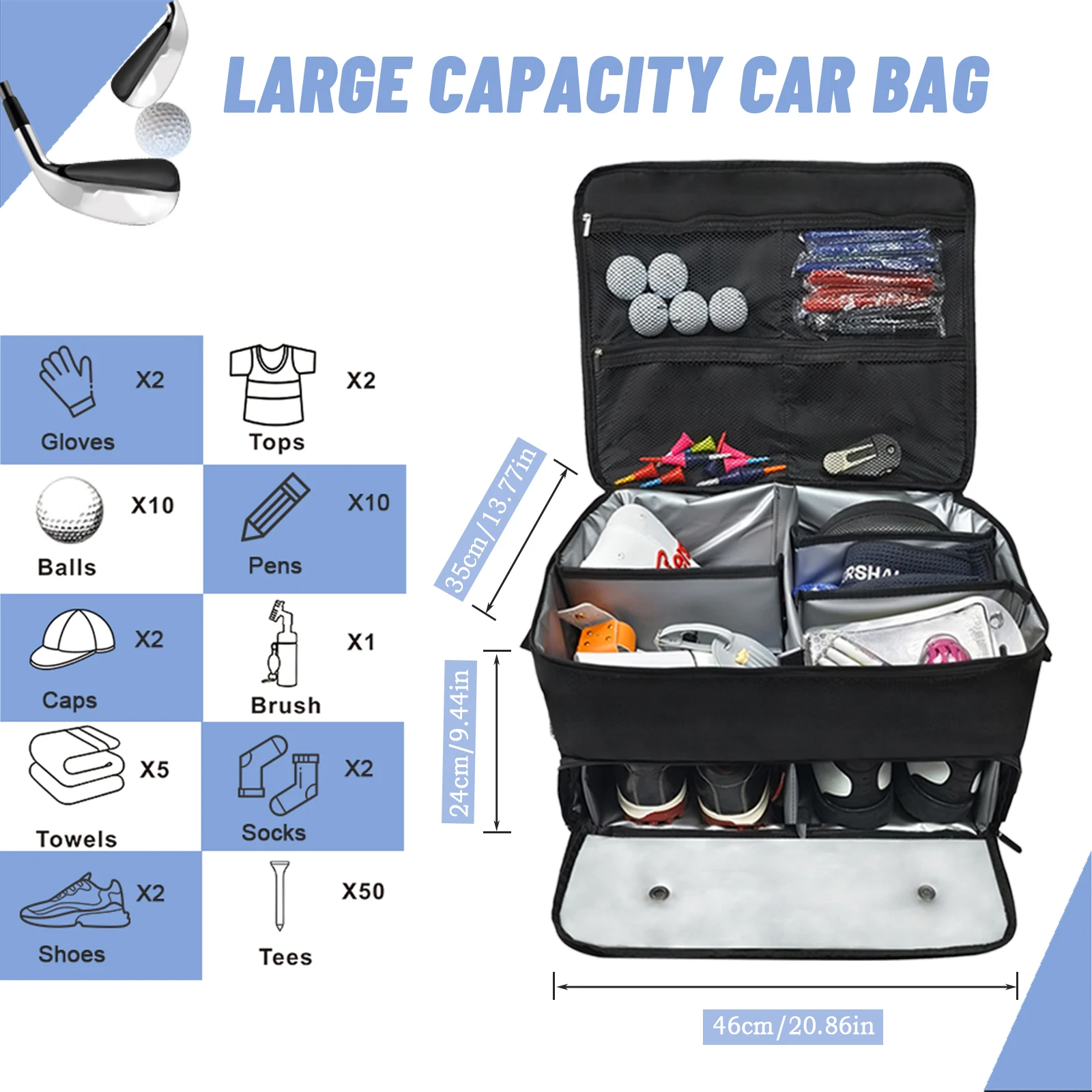 

Сумка для обуви для гольфа, дышащая и пыленепроницаемая сумка для хранения спортивной одежды на открытом воздухе, портативная и складная для хранения обуви, футболок, сгусток