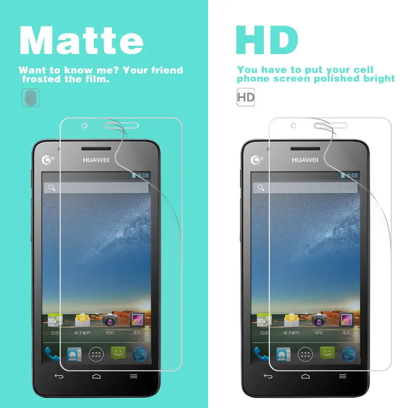 Прозрачная глянцевая пленка HD для Huawei G300 G300C G305T G306T G309T G330C G350 G510 G520 G521 G526 G527 G530 Матовая антибликовая пленка