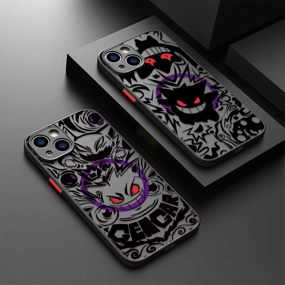 Cartoon Phone Case for P-P-PokemonS G-GengarS Samsung Galaxy S25 S24 S23 S22 S21 S20 FE Plus Ultra 5G Matte Magnetic Back Cover