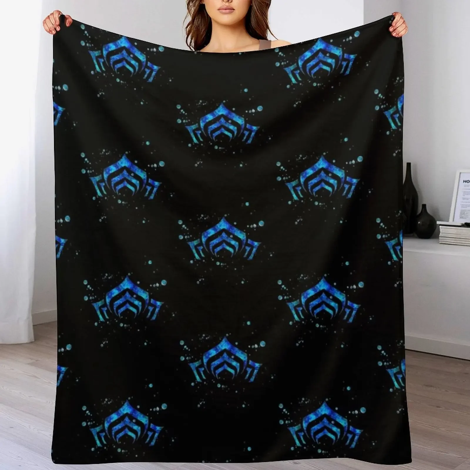 Warframe Logo Watercolor Throw Blanket Blankets For Sofas Moving Camping Blankets