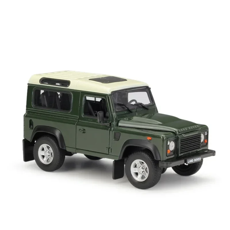 Welly 1:24 Land Rover Defender Army Green Alloy Car Model Diecasts & Toy Vehicles Collect Gifts Non-remote Control Type