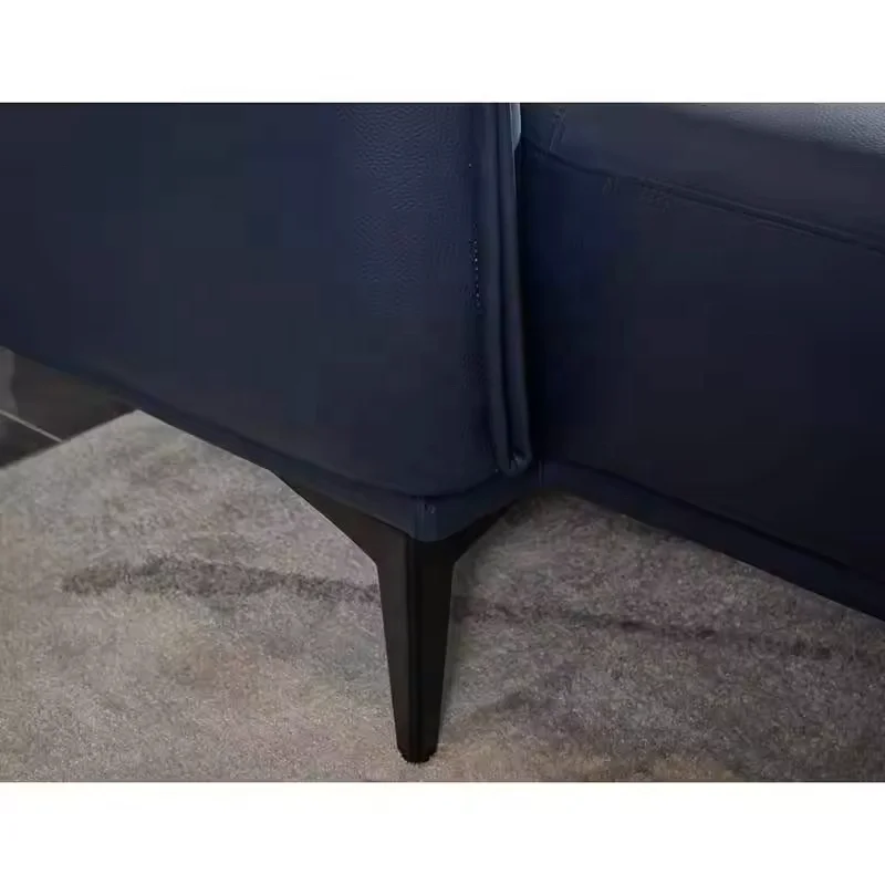 *# Modern Style New Design Living Room Furniture Couch, L Shaped Solid Wooden Frame Genuine Leather Sofa