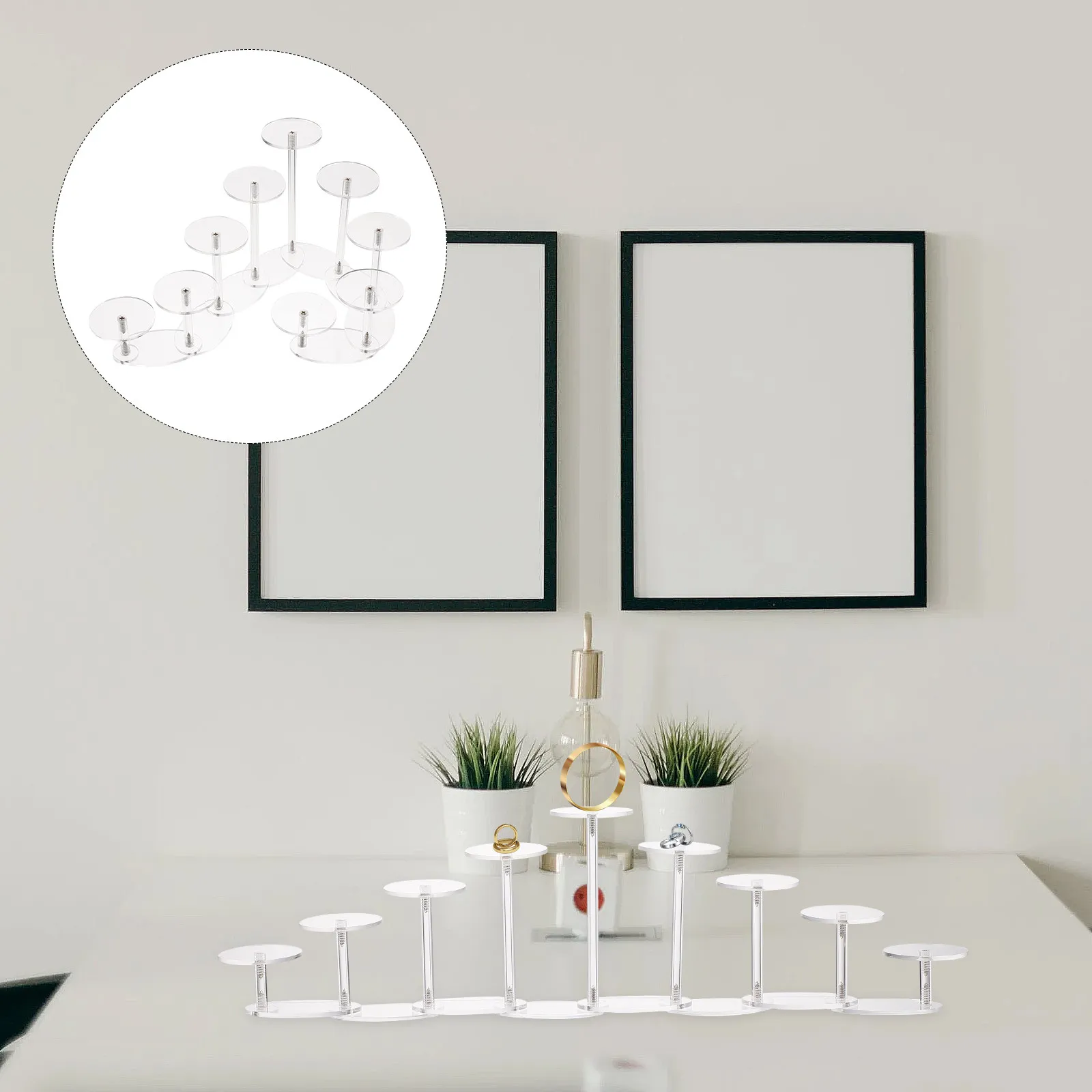 

1 шт. акриловая подставка для украшений, многоуровневая, деформируемая, 9-слойная, идеально подходит для хранения серег, браслетов, ожерелий, для домашнего использования