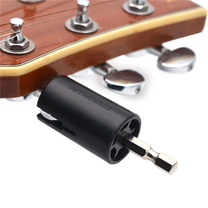 Practical Acoustic Electric Guitar String Winder Head Replacement Guitar Winder Drill Plug Guitar String Changer Plugs Tool Kit