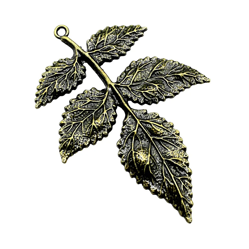 WYSIWYG 1pcs 79x56mm Vintage Leaf Branch Pendants Charm Jewelry Making 2 Colors Branch Pendants Charm Big Branch