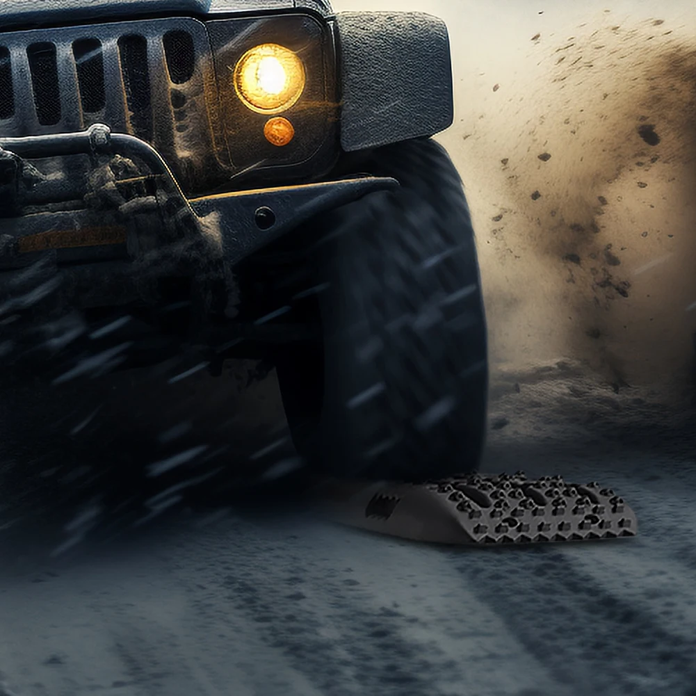 لوحات جر للاسترداد على الطرق الوعرة، عبوة من قطعتين من سجادات الجر القابلة للتركيب على الإطارات للمركبات بالرمل والطين والثلج للمركبات #5