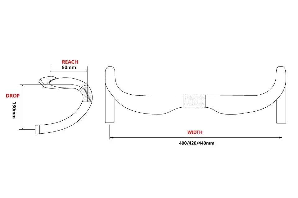 No Logo Broken Wind Road Handlebar UD Matte Full Carbon Handlebar Internal Cable Bend Handlebar Road Bent Bar Bicycle Parts