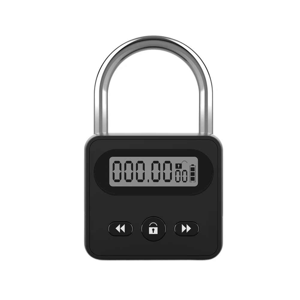 Cerradura con temporizador, pantalla LCD antidesdicción, tiempo electrónico multifunción, candado de sincronización de 999 horas, cerradura de Metal resistente, 1 ud.