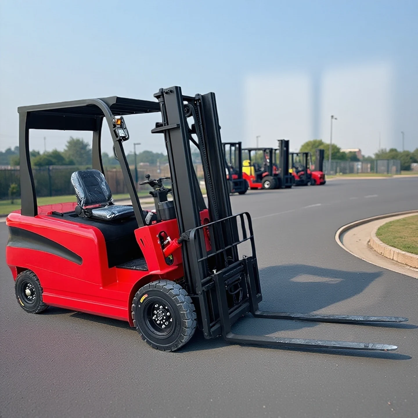 Powerful Electric Forklift 3.5t Big Battery Capacity Counterbalance Lift Truck High Efficiency Loader for Logistical