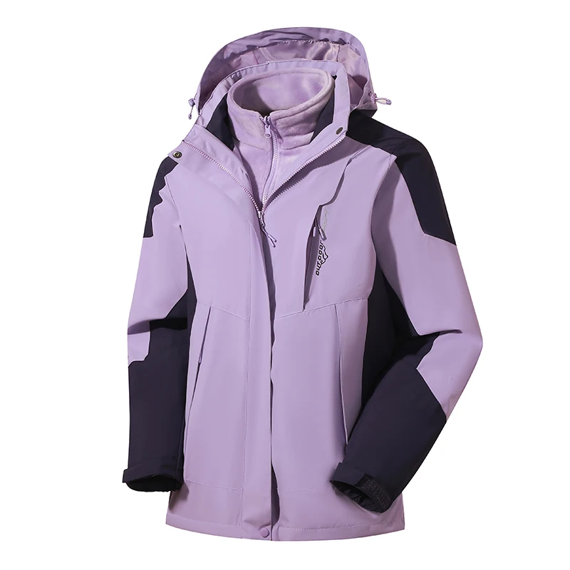 

Mens Hooded Casual Outwear Detachable Hat Outfits Parkas 3 in 1 Two Pieces Coat Unisex Men Autumn Winter Warm Waterproof Parkas