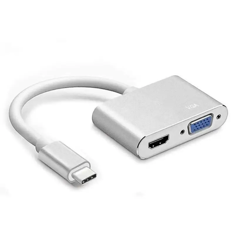 Type C to HDMI-compatible VGA USB C 3.0 PD Adapter Dock Hub for Macbook S20 Dex for