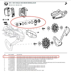 SRAM Derailleurs Rear Spare Parts 11.7518.092.000 RD BOLT&SCREWSPARE KIT XX1 EAGLE AXS