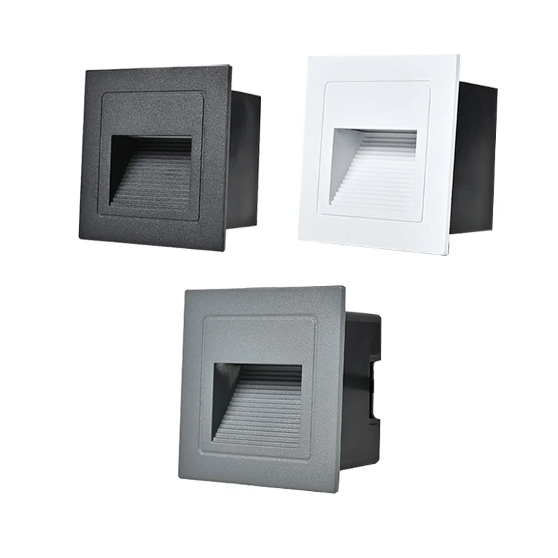 

LED Wall Lamp Aluminum Stair light Recessed LED Step Lamp Pathway Wall Corner Lamps AC85-265V Wall Light DC12V 3W 5W 10W
