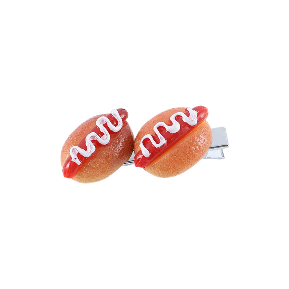 

Headwear Artificial Pizza Croissant Hot Dog Egg Tart Duckbill Side Clips Women Hair Clips Korean Barrettes BB Hairpins