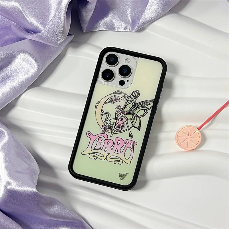 Wildflower Cute Moon Dolphin Phone Case for iPhone 17 16 15 14 13 12 Pro Max Plus WF Fashion Goat Angel Girl Cover Funda Gift