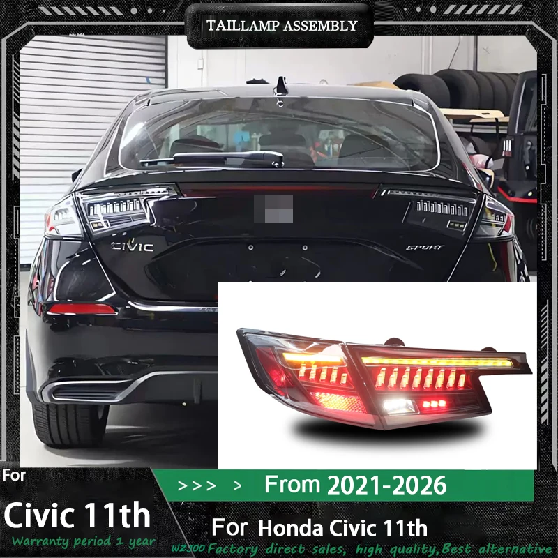 

Tail Light For Honda Civic 11th 2021-2023 5-door Sedan LED Tail Light Projector Tail Lamp Daytime Running Light Auto Accessorie