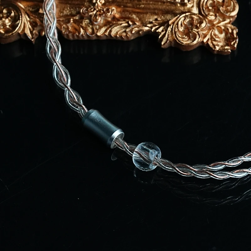 XINHS 4-core silver plated and single crystal copper mixed woven headphone upgrade cable