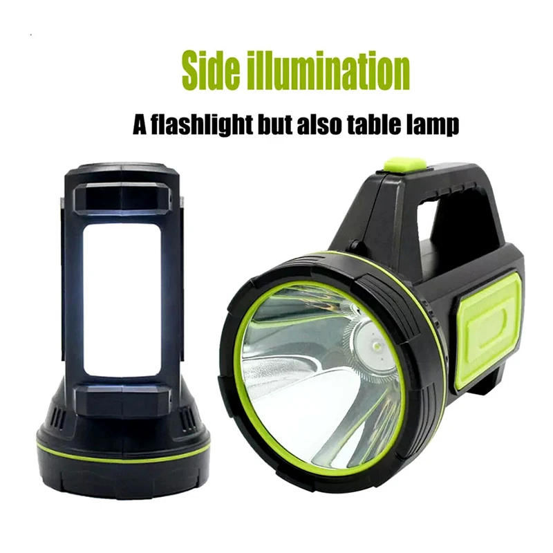 Linterna de luz LED recargable, lámpara portátil para el hogar, Camping al aire libre, Nightwalk, foco de mano