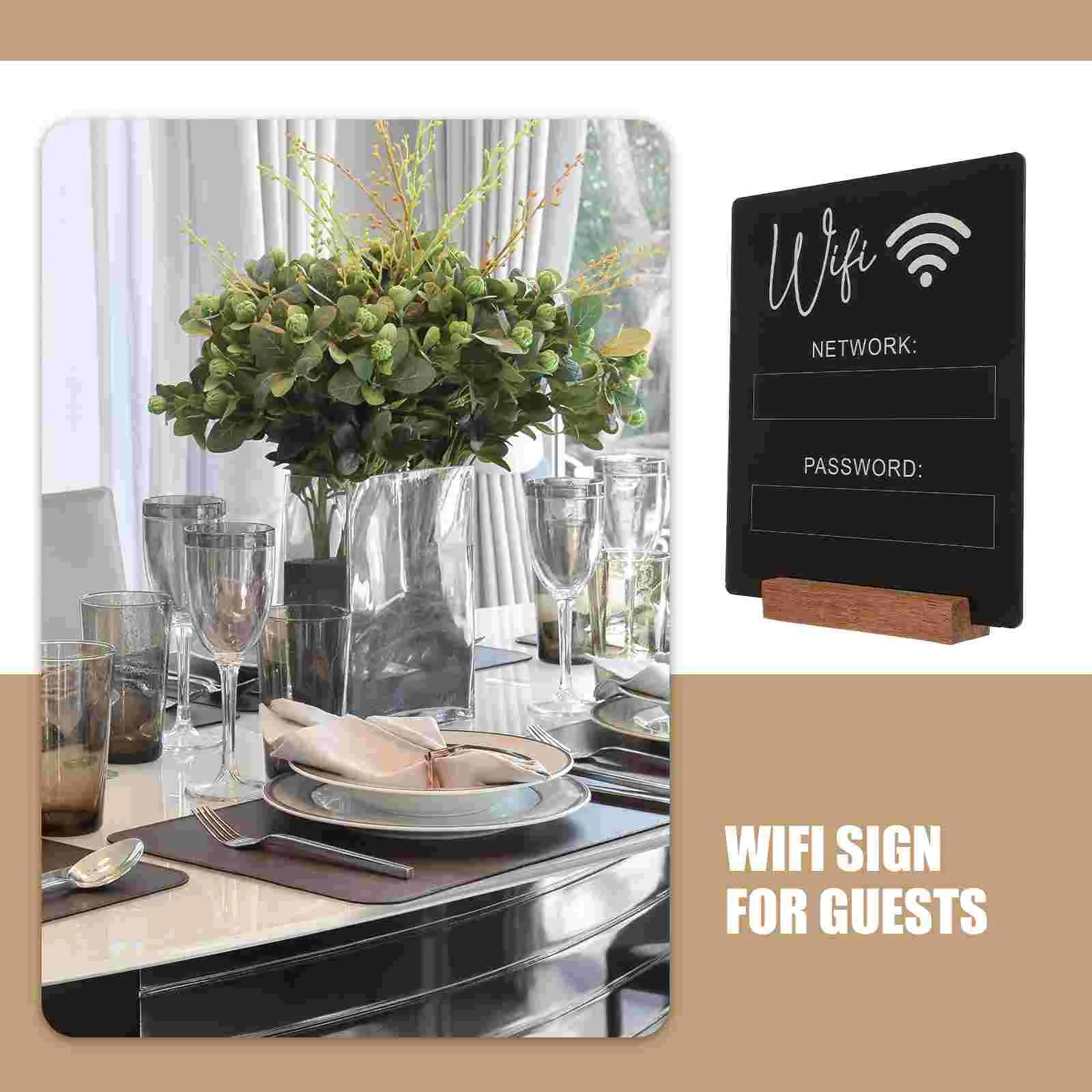 Decorate Wireless Wifi Password Sign For 2200X1600X200CM Acrylic Hotel Network