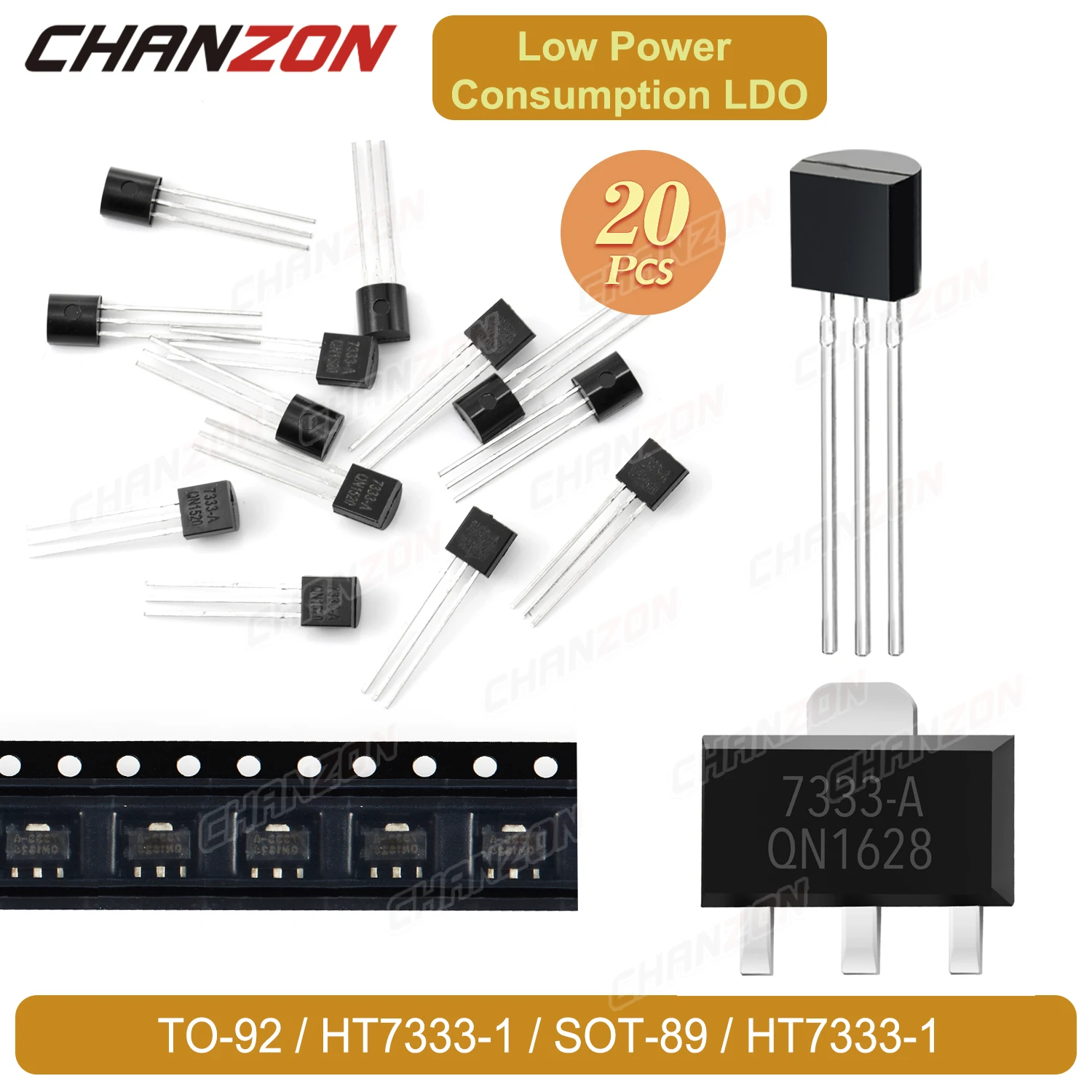 10PCS/lots TO-92 SOT-89 HT7333-1 Low Power Consumption LDO Triode Tube Transistor HT7333 Bipolar Junction Integrated Circuit