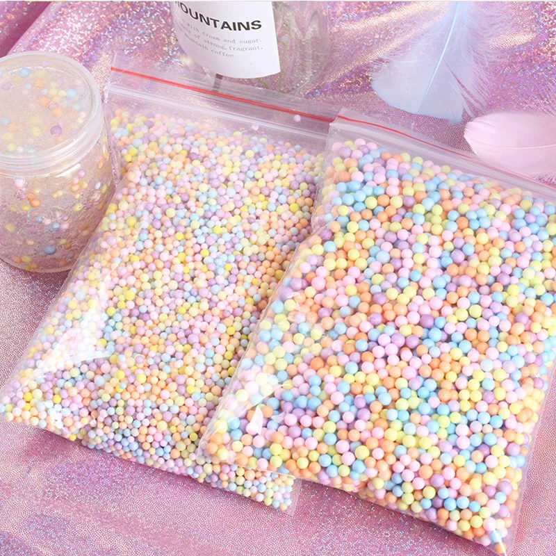 10g/pack Macaron color Round Foam Ball For Filler Gift Box Gift Packing Supplies