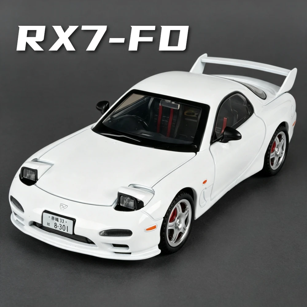 Tire Insert Foam - 1:32スケール RX7-FD スポーツカーモデルおもちゃ 合金ボディ ゴムタイヤ 開閉可能なトランク