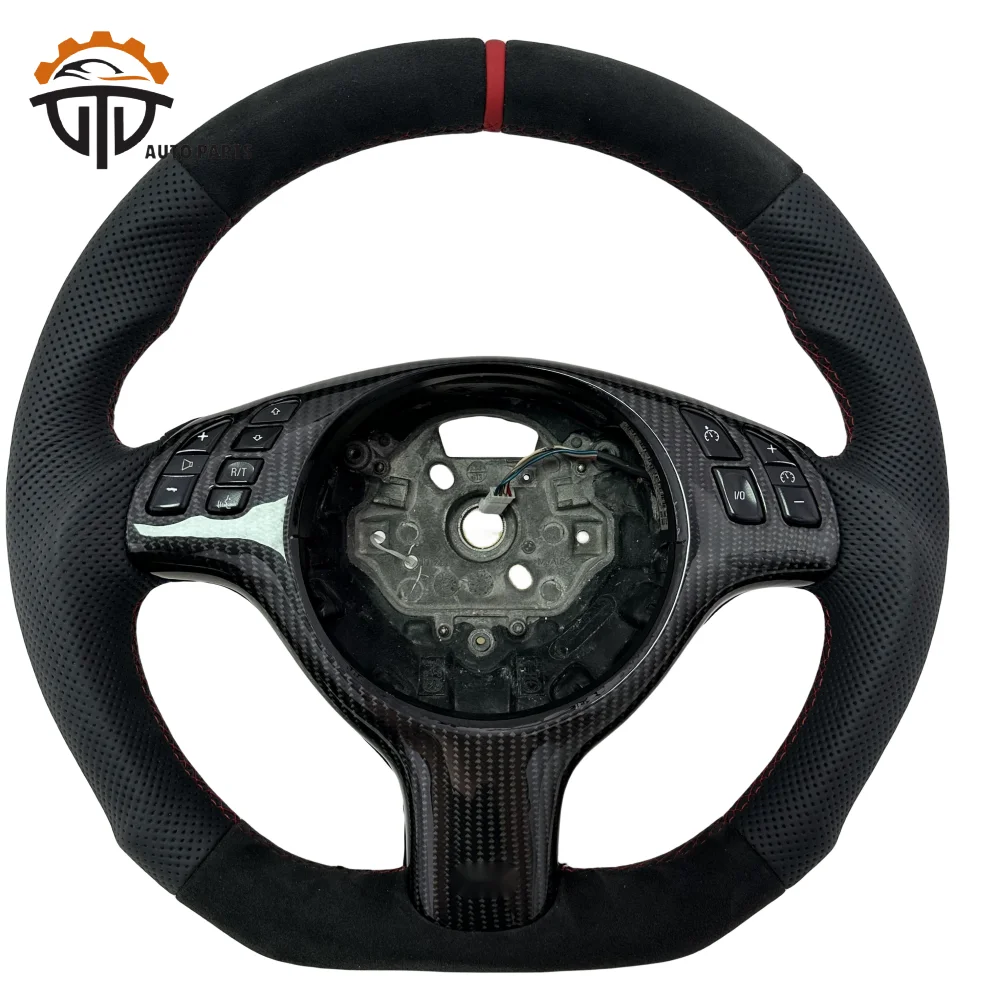 Factory Price Carbon Fiber Steering Wheel for Bmw E46 Suede Leather